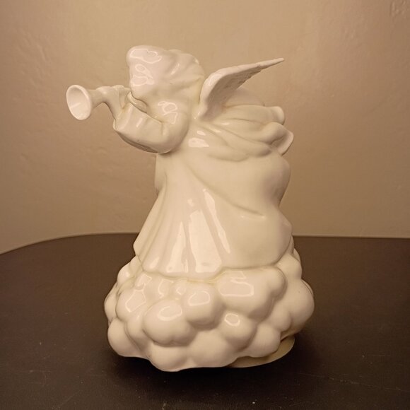 Vintage Schmid Angel Rotating Music Box Plays Ave Maria Wind Up Works 1980's - Picture 14 of 15